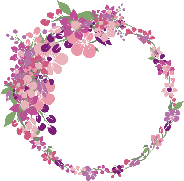 Цветочная рамка круглая