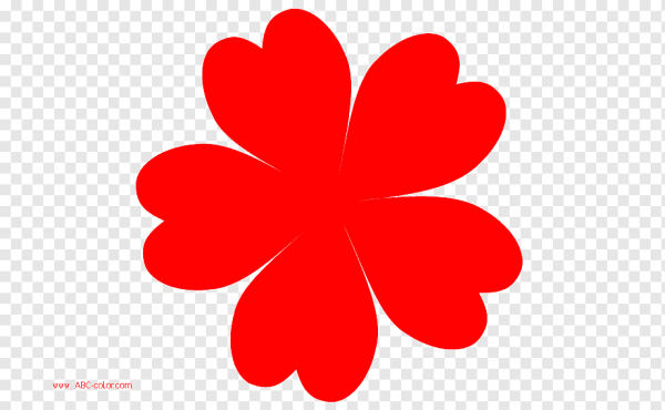 Красные цветочки для вырезания