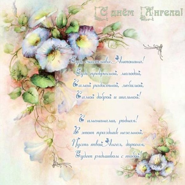 Поздравление с именинами Антонины