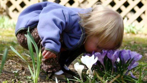 Девушка в маске с цветком