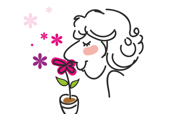 Девушка с цветком Азалии