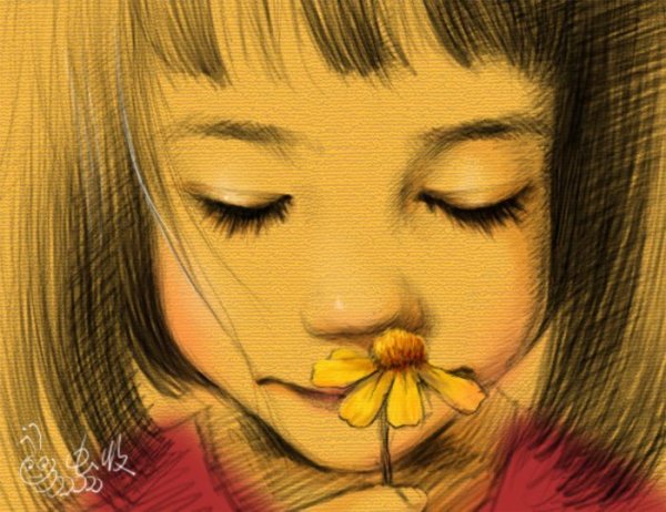 Человек нюхает цветок