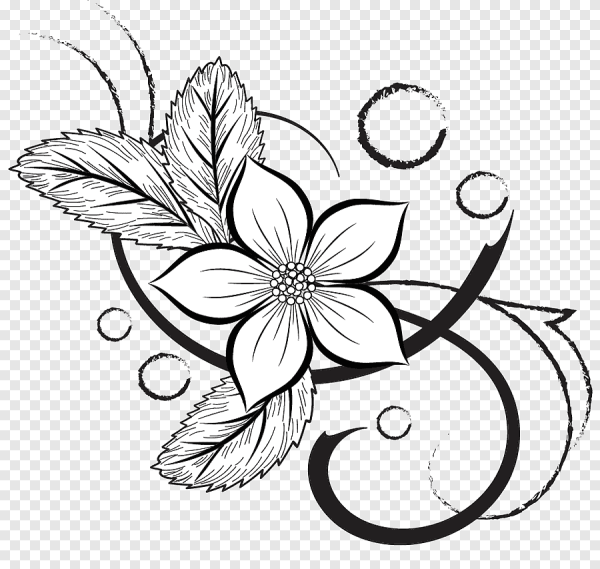 Цветы картинки нарисованные