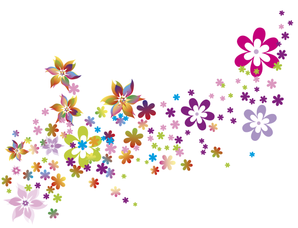 Цветочки на прозрачном фоне