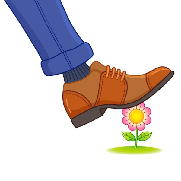 Нога в ботинке вектор