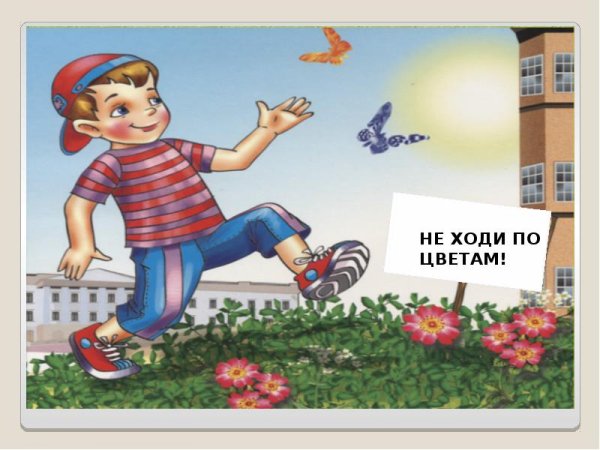 Знак не топтать растения