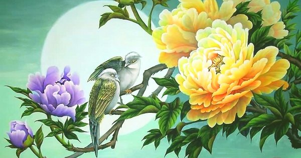 Цветы китайского художника Wan an