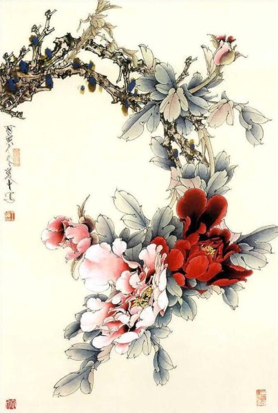Нихонга японская живопись цветы