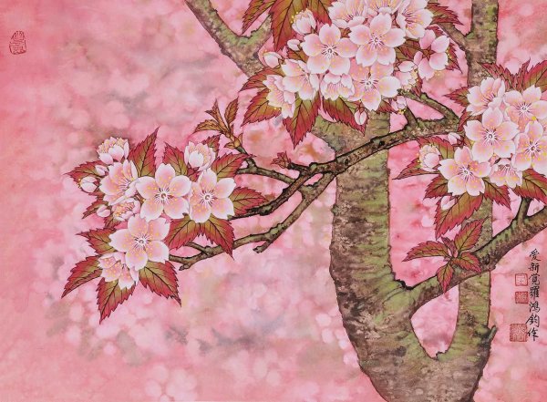 Китайская живопись цветение Сакуры