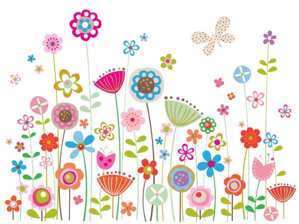 Стилизованные цветы для детей