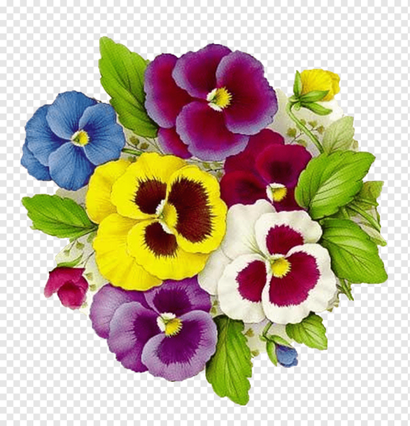 Decoupage/"Анютины глазки".