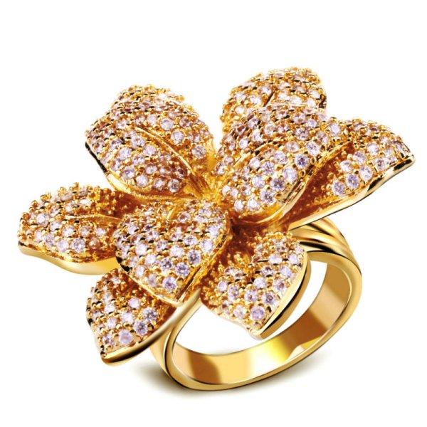 Цветы белые с золотом