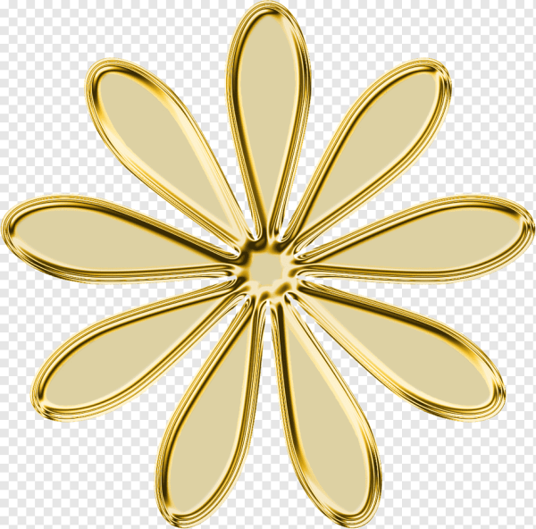 Золотая брошь цветок