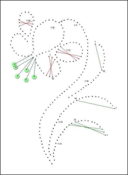 Изонить ваза с цветами