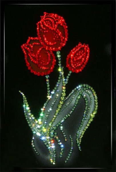 Цветочки из страз