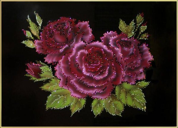 Цветы стразами