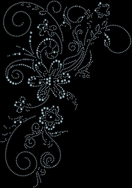 Трафарет из страз