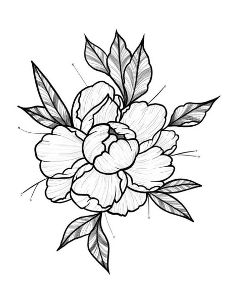 Эскизы тату цветы