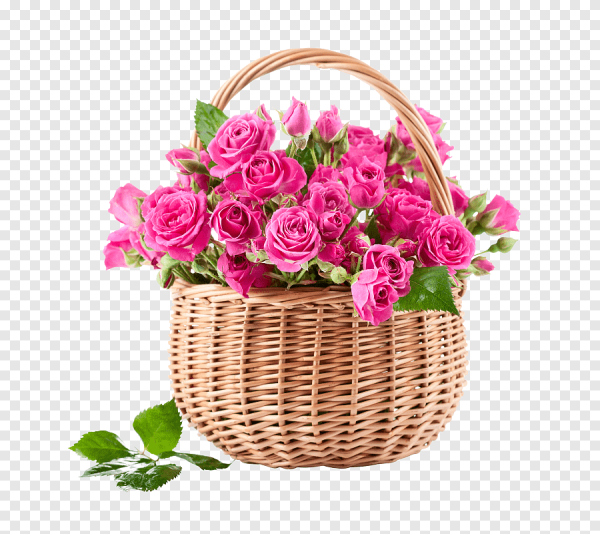 Цветы в корзиночке