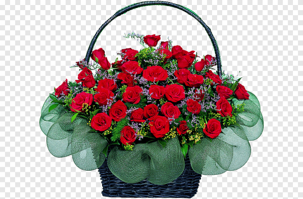 Корзина полевых цветов