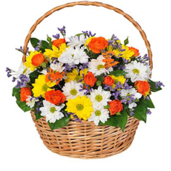 Цветочки в корзинке
