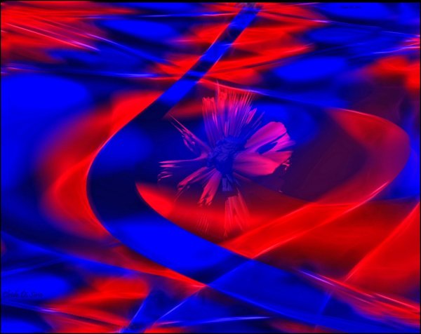 Красно синяя абстракция