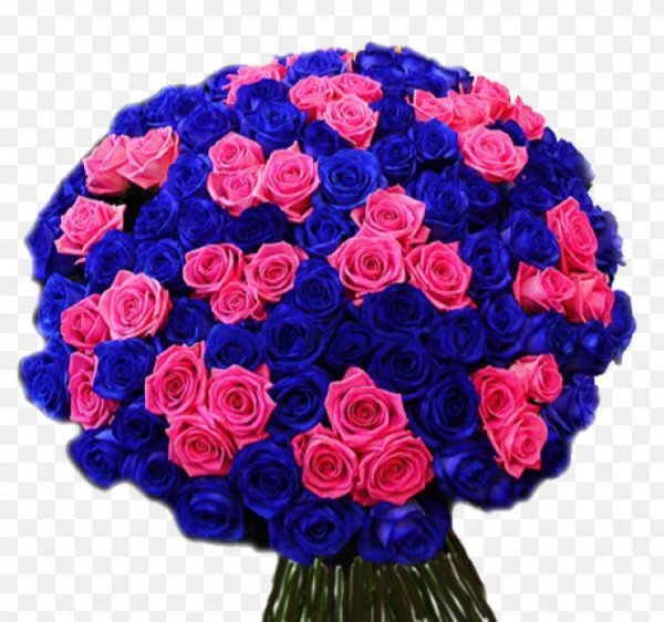 Красивый букет из синих роз