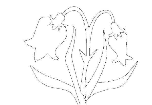 Колокольчик цветок раскраска для детей