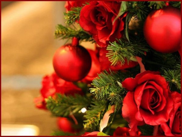 Цветы на елку