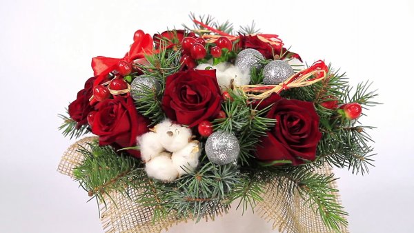 Новогодний букет в коробке