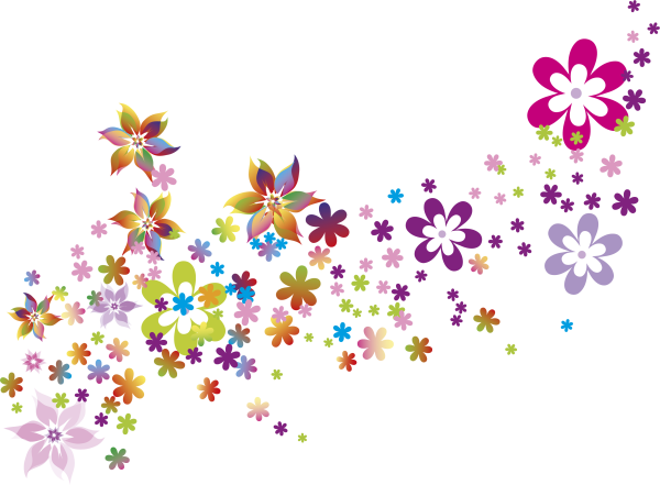 Цветочки на прозрачном фоне