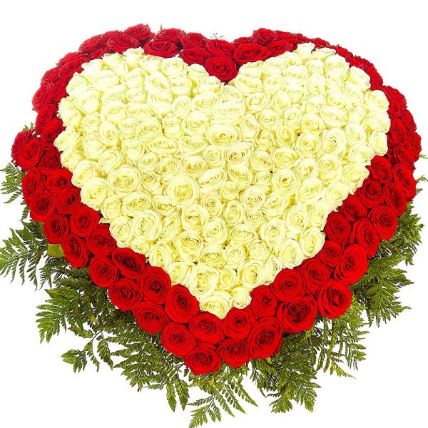 Сердце из роз