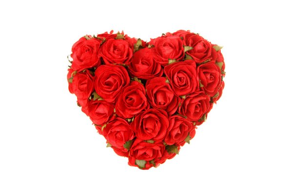 Букет цветов сердце