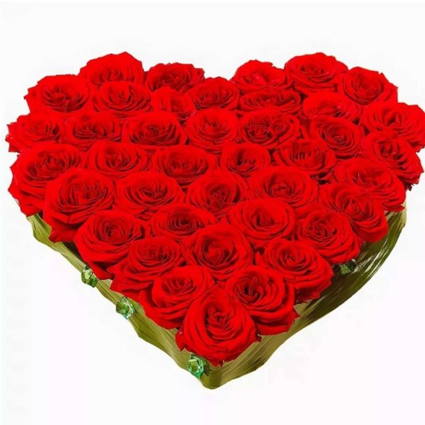 Сердце из роз
