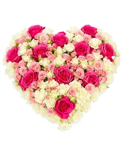 Сердце из цветов