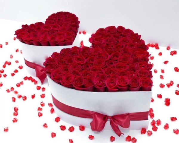 Цветы в форме сердца