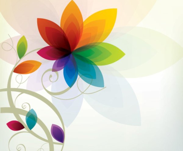 Яркие цветы Графика