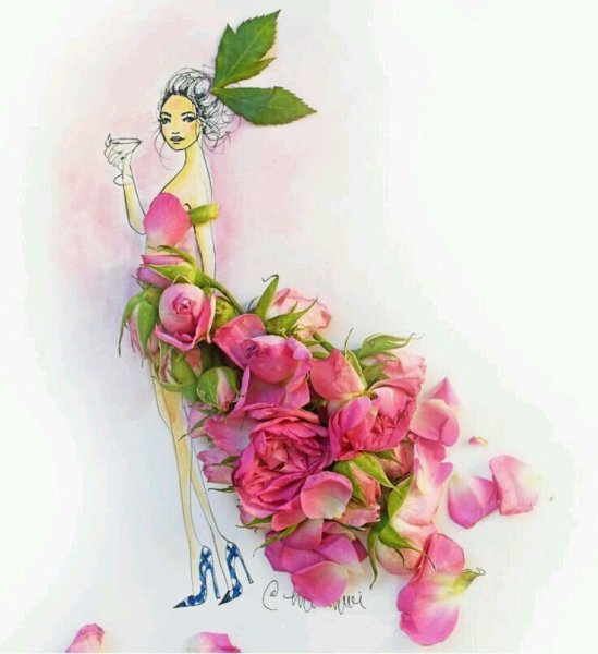 Букет с бордовой гортензией