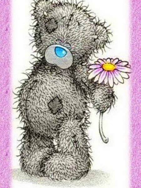 Медвежонок Тедди с цветами