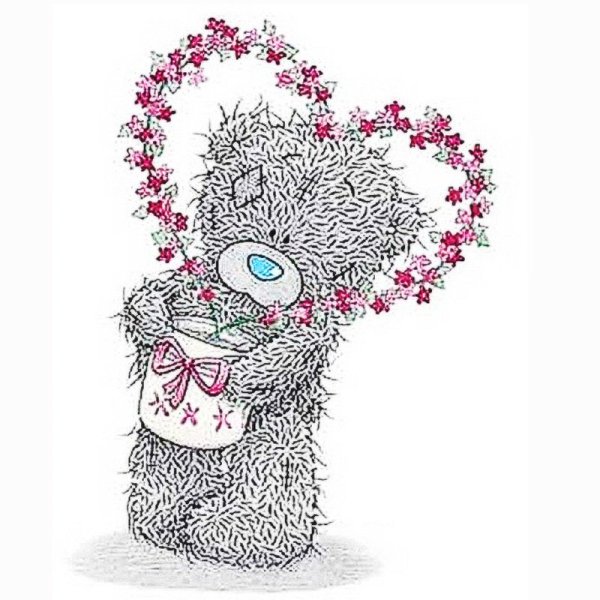 Мишка Тедди с цветами