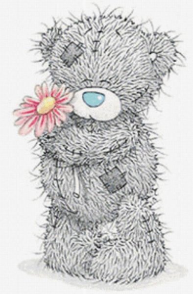 Мишка Тедди с цветочком