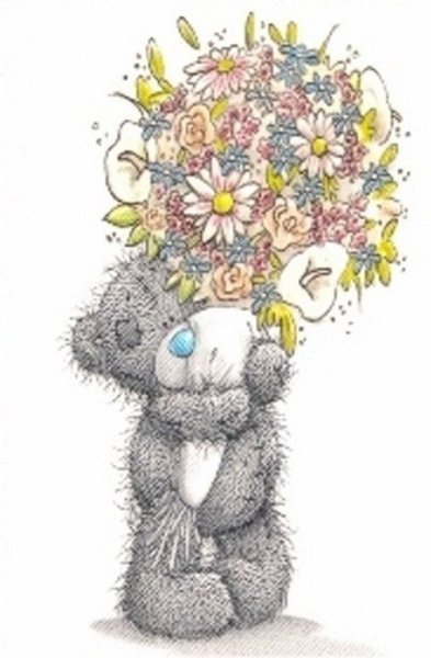 Тедди с цветами