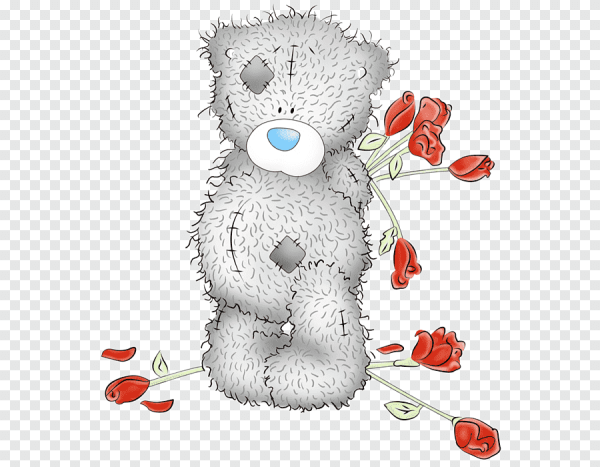 Мишка Тедди с цветами