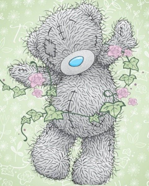 Мишка Тедди в цвете