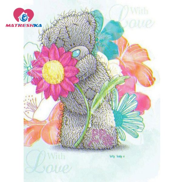 Мишка Тедди с цветами