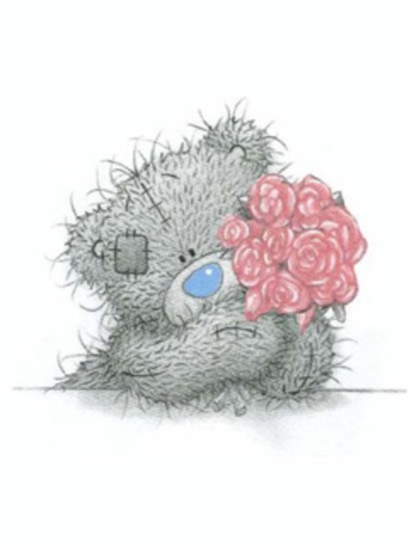 Медвежонок Тедди с цветами