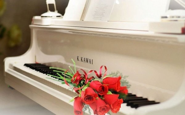 Рояль цветы