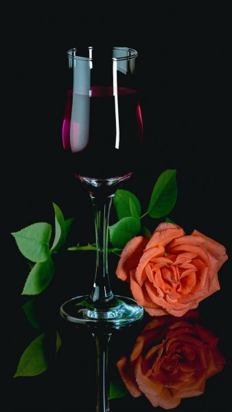 Роза в бокале