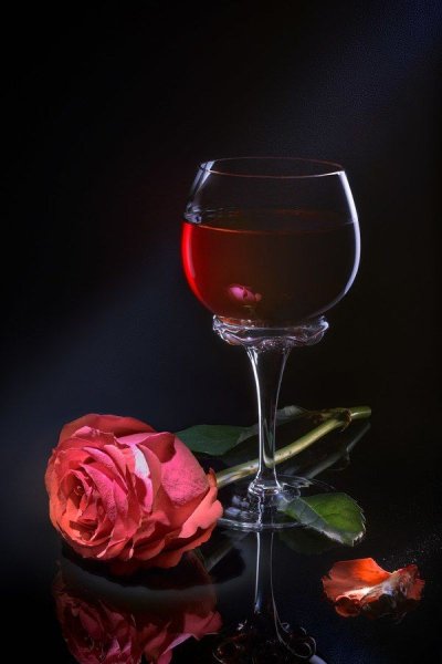 Вино и цветы