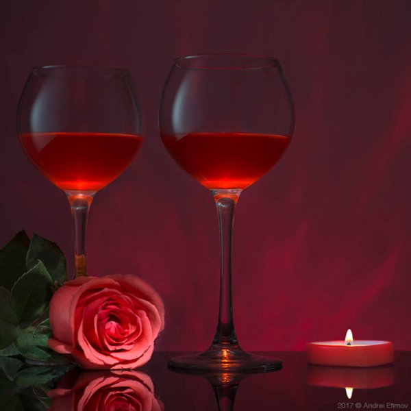 Вино и цветы